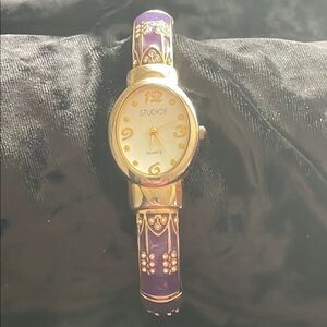 Studio Women's Purple and Gold Watch